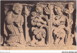 AFDP2-30-0162 - NIMES - Adam Et Eve Chassés Du Paradis - Frise De La Cathédrale - Nîmes