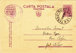 POSTAL HISTORY  Censored, CENSOR, MILITARY POSTCARD STATIONERY 1939,ROMANIA. - Lettres 2ème Guerre Mondiale