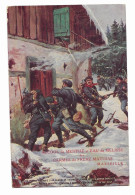 CPA RARE - En Guerre - Attaque D'un Bureau De Douane Allemand - Carte Pub Alcool De Menthe Et Eau De Mélisse - Werbepostkarten
