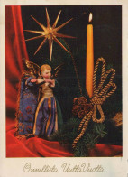 ÁNGEL Feliz Año Navidad Vintage Tarjeta Postal CPSM #PAS719.ES - Anges