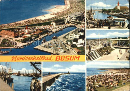 72580870 Buesum Nordseebad Fliegeraufnahme Strand Leuchtturm Hafen Buesum - Büsum