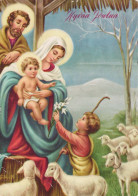 Vierge Marie Madone Bébé JÉSUS Noël Religion Vintage Carte Postale CPSM #PBB992.FR - Vierge Marie & Madones
