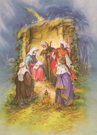 Vierge Marie Madone Bébé JÉSUS Noël Religion Vintage Carte Postale CPSM #PBB857.FR - Vierge Marie & Madones