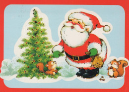 PÈRE NOËL Bonne Année Noël Vintage Carte Postale CPSM #PBB073.FR - Santa Claus