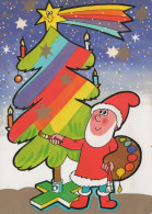 PÈRE NOËL Bonne Année Noël Vintage Carte Postale CPSM #PBB282.FR - Santa Claus