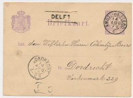 Trein Haltestempel Delft 1879 - Brieven En Documenten