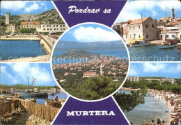 72580813 Murter Kroatien Strand Fliegeraufnahme Hafen Croatia - Kroatien