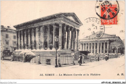 AFPP2-30-0132 - NIMES - La Maison Carrée Et Le Theatre - Nîmes