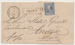 Trein Haltestempel Delft 1871 - Briefe U. Dokumente