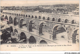 AFPP2-30-0125 - NIMES - Le Pont Du Gard - Vu Du Sommet De La Montagne Qui Borde La Rive Droite Du Goudron - Nîmes
