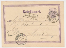 Trein Haltestempel Dieren 1875 - Lettres & Documents