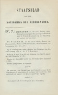 Staatsblad 1868 : Spoorlijn Enschede - Glanerbrug - Historische Dokumente