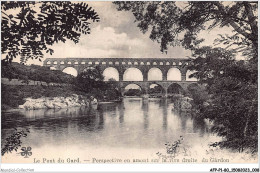 AFPP1-30-0005 - Le Pont Du Gard - Perspective En Amont Sur La Rive Droite Du Gardon - Nîmes