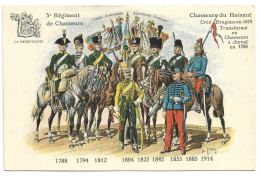 Armée - Leger - Militair  *  5° Régiment De Chasseurs - Chasseurs Du Hainaut - Chasseurs à Cheval 1788-1914 - Regiments