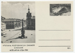 Postal Stationery Czechoslovakia 1964 Chocen - Square - Statue -  - Other & Unclassified
