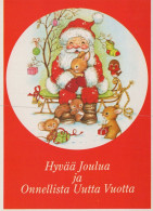 WEIHNACHTSMANN SANTA CLAUS TIERE WEIHNACHTSFERIEN Vintage Postkarte CPSM #PAK597.DE - Santa Claus