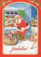 WEIHNACHTSMANN SANTA CLAUS WEIHNACHTSFERIEN Vintage Postkarte CPSM #PAK182.DE - Santa Claus