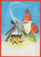 PAPÁ NOEL Feliz Año Navidad Vintage Tarjeta Postal CPSM #PBL452.ES - Santa Claus