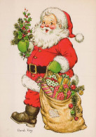 PAPÁ NOEL Feliz Año Navidad Vintage Tarjeta Postal CPSM #PBL324.ES - Santa Claus