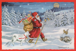 PAPÁ NOEL Feliz Año Navidad Vintage Tarjeta Postal CPSM #PBL061.ES - Santa Claus