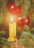 Feliz Año Navidad VELA Vintage Tarjeta Postal CPSM #PBA252.ES - Neujahr