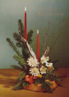 Feliz Año Navidad VELA Vintage Tarjeta Postal CPSM #PAZ555.ES - Neujahr