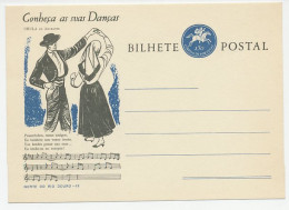 Postal Stationery Portugal 1956 Dance - Dans