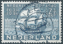 HOLLAND-NETHERLANDS-NEDERLAND,1934 Curacao Jubilee,12½C Blue,Oblitéré - Usati