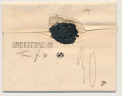 Kantens - Distributiekantoor Onderdendam - Groningen 1845 - ...-1852 Prephilately