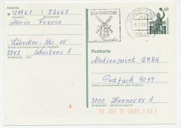 Card / Postmark Germany 1990 Windmill - Mühlen
