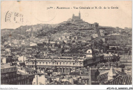 AFZP3-13-0213 - MARSEILLE - Vue Générale Et Notre-dame De La Garde - Notre-Dame De La Garde, Funicular Y Virgen
