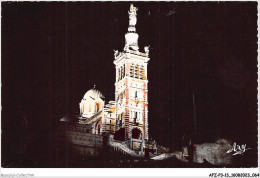 AFZP3-13-0206 - MARSEILLE - Effet De Nuit Sur La Basilique De Notre-dame De La Garde - Notre-Dame De La Garde, Aufzug Und Marienfigur
