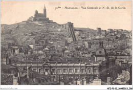 AFZP3-13-0177 - MARSEILLE - Vue Générale Et Notre-dame De La Garde - Notre-Dame De La Garde, Funicular Y Virgen