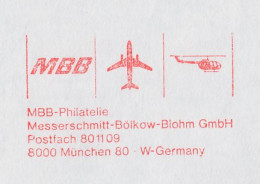 Meter Cover Germany 1989 Messerschmitt - Airplane - Helicopter - Avions