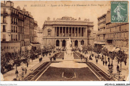 AFZP3-13-0181 - MARSEILLE - Square De La Bourse Et Le Monument De Pierre Puget - Monuments