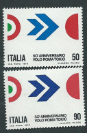 Italia, Italy, Italie, Italien 1970; Volo Roma-Tokio, Rome-Tokyo Flight , 50° Anniversario. Serie Completa, New. - Avions