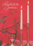 Buon Anno Natale CANDELA Vintage Cartolina CPSM #PAZ376.IT - Neujahr