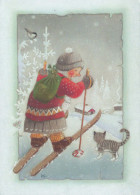 Buon Anno Natale BAMBINO Vintage Cartolina CPSM #PAY660.IT - Neujahr
