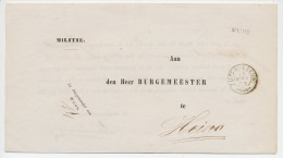 Wijhe - Trein Takjestempel Zutphen - Leeuwarden 1873 - Covers & Documents