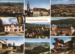 72580563 Waldfischbach-Burgalben Panorama Kirche Burg Buntsandsteinfelsen Waldfi - Autres & Non Classés