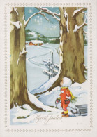 Buon Anno Natale BAMBINO Vintage Cartolina CPSM #PAW891.IT - Neujahr
