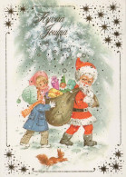 Buon Anno Natale BAMBINO Vintage Cartolina CPSM #PAY080.IT - Neujahr