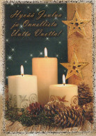 Buon Anno Natale CANDELA Vintage Cartolina CPSM #PAW201.IT - Neujahr