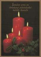Buon Anno Natale CANDELA Vintage Cartolina CPSM #PAV838.IT - Neujahr