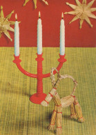 Buon Anno Natale CANDELA Vintage Cartolina CPSM #PAW261.IT - Neujahr