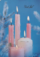 Buon Anno Natale CANDELA Vintage Cartolina CPSM #PAW081.IT - Neujahr