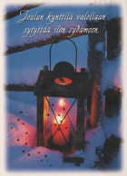 Buon Anno Natale CANDELA Vintage Cartolina CPSM #PAV959.IT - Neujahr