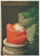 Buon Anno Natale CANDELA Vintage Cartolina CPSM #PAV414.IT - Neujahr