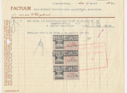 Omzetbelasting 9 CENT / 1.- GLD - Nieuw Buinen 1934 - Fiscales