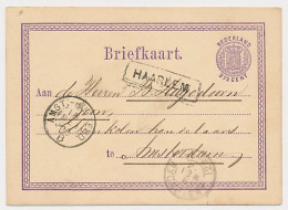 Trein Haltestempel Haarlem 1874 - Afz. : H.IJ.S.M. - Brieven En Documenten